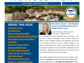Photo for Fall 2026 APWA Wisconsin Chapter Newsletter Now Available